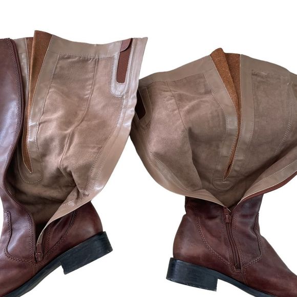 Ecco women’s brown warm winter leather boots Size 38 - Picture 2 of 5